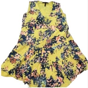 BCBGMAXAZRIA BLUE GREEN SLEEVELESS RAYON MINI DRESS SIZE XS 🌻